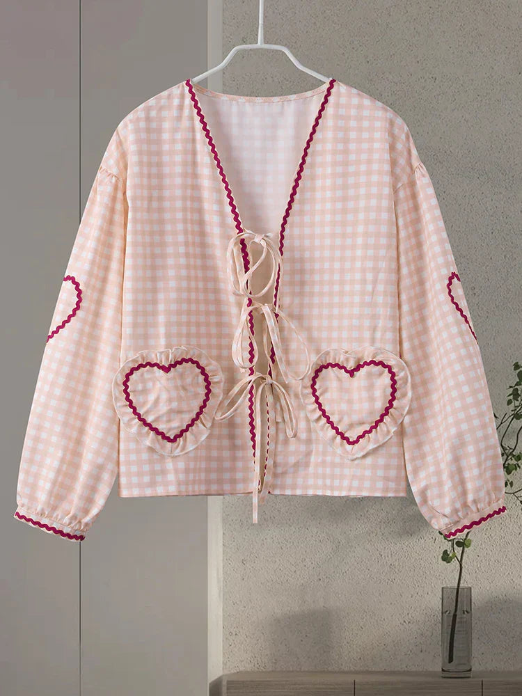Isabelle – blouse élégante en forme de cœur
