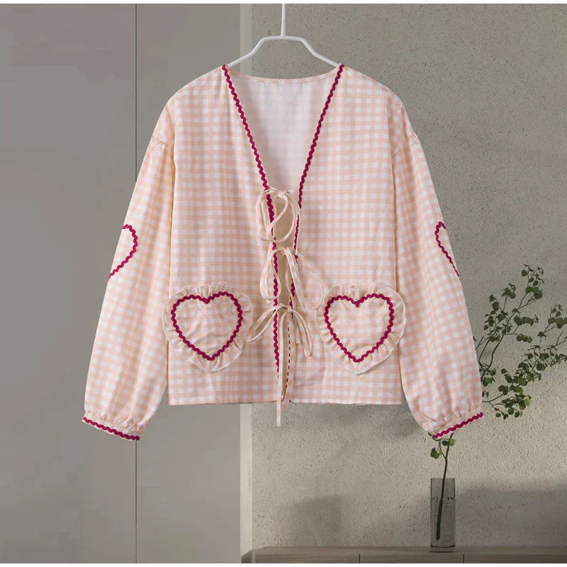 Isabelle – blouse élégante en forme de cœur