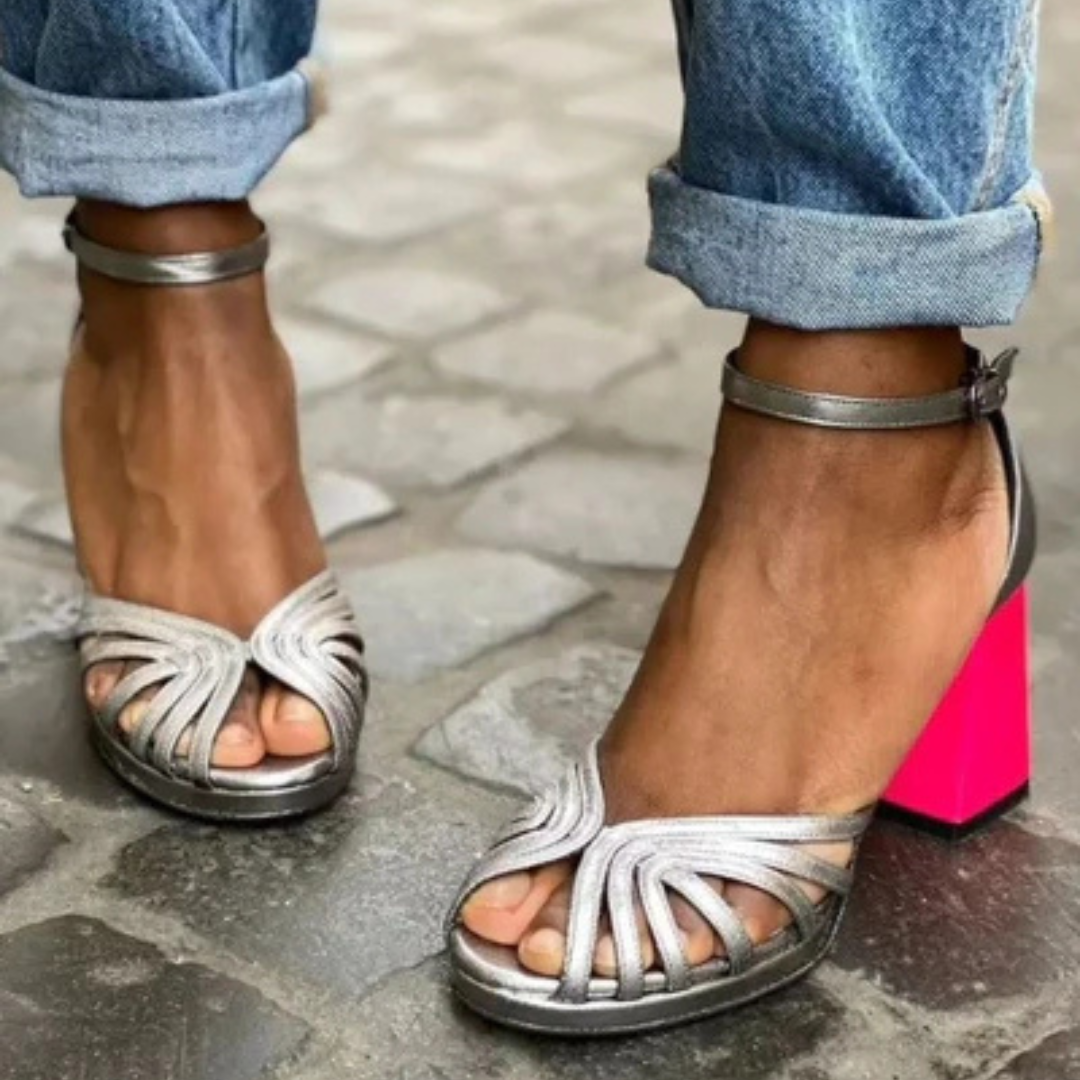 Milviana | Classic Sandals with Ankle Strap and Open Toes