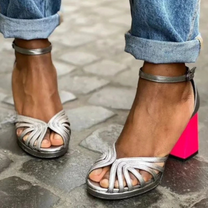 Milviana | Classic Sandals with Ankle Strap and Open Toes