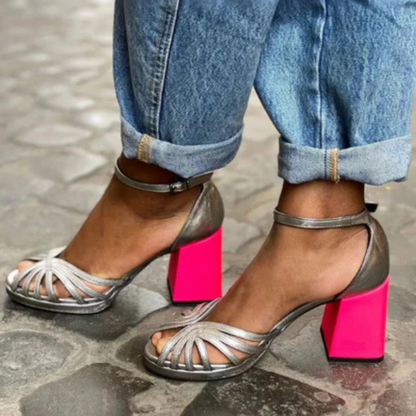 Milviana | Classic Sandals with Ankle Strap and Open Toes