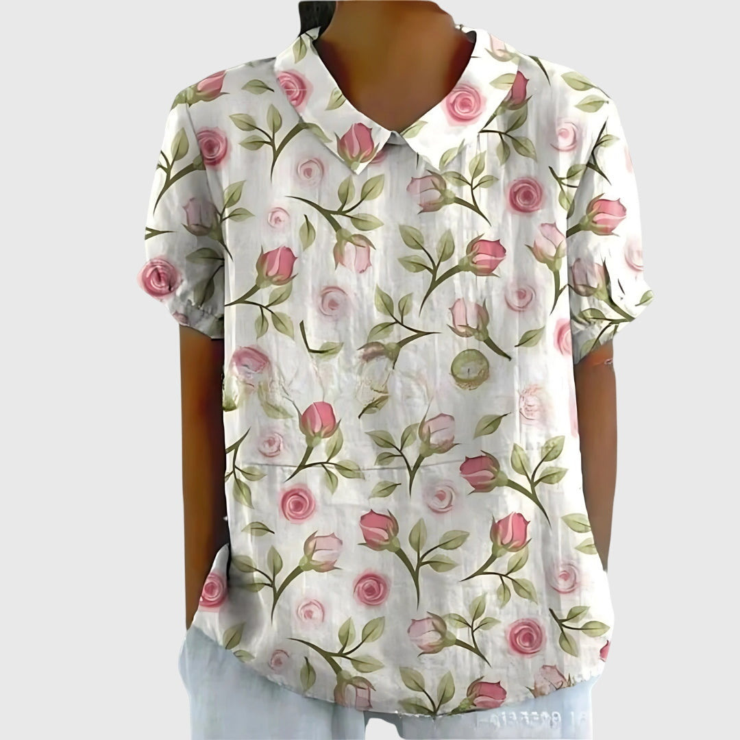Light Pink with Floral Print / 4XL