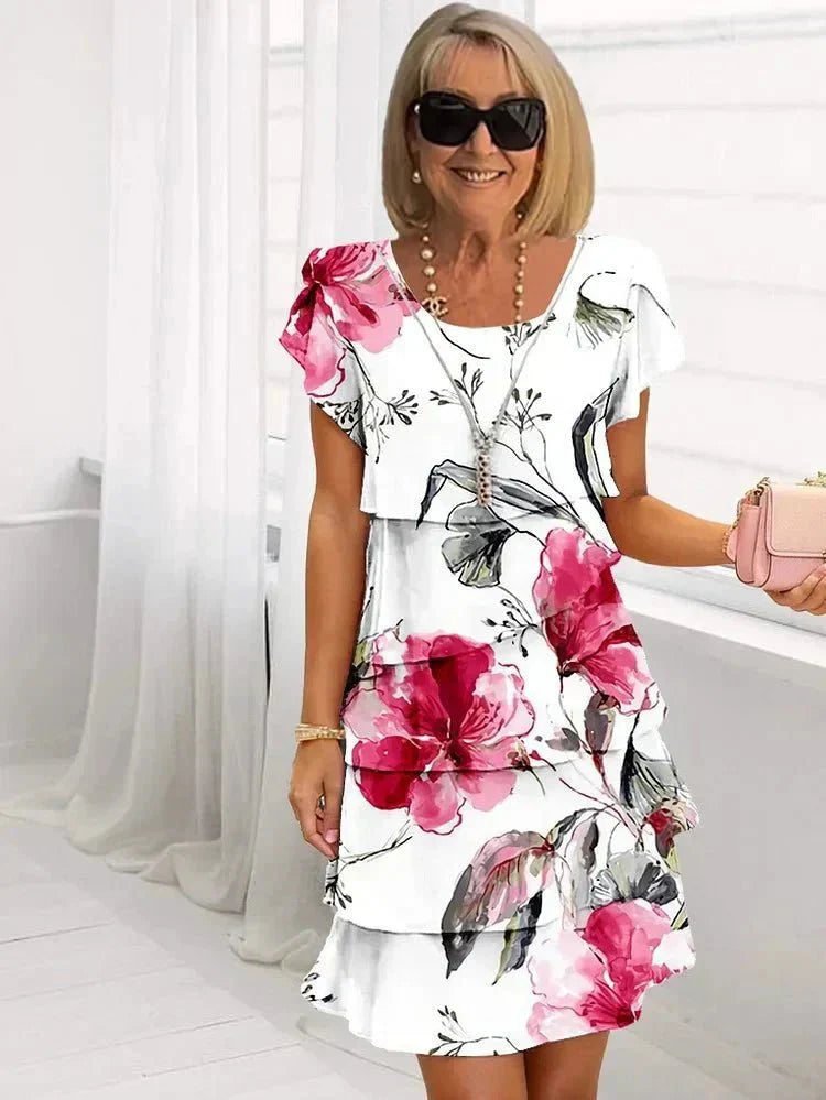Jenna | Cascading Floral Dress