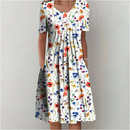 Rose™ | Stylish and Casual Floral Dress with Pockets