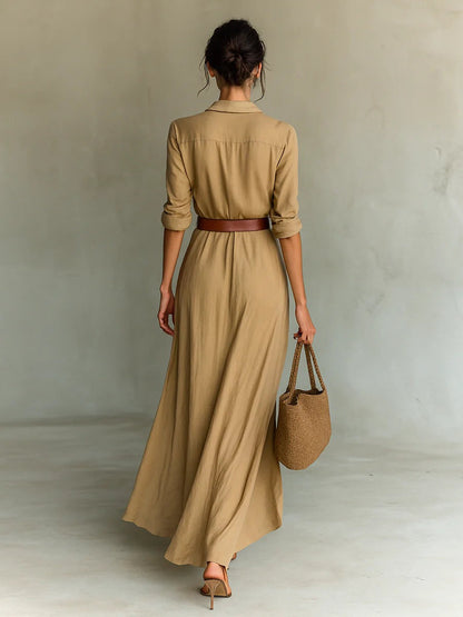 Camille™ | Robe Longue avec Ceinture