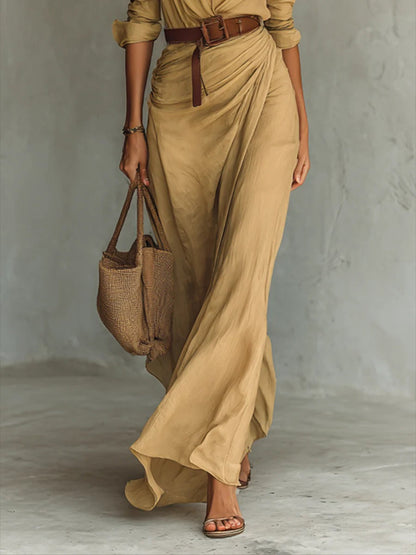 Camille™ | Robe Longue avec Ceinture
