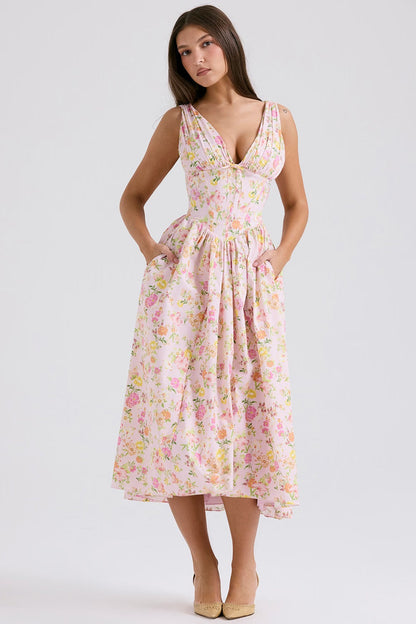 Aeliana - Elegant Flattering Summer Dress