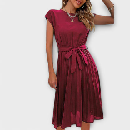 Pleated Casual Midi Dress