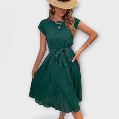 Pleated Casual Midi Dress