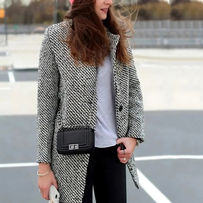 CHELSEA™ | MANTEAU LONG À CARREAUX