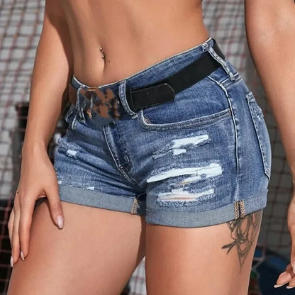 LIANE™ – Casual Mid-Waist Denim Shorts