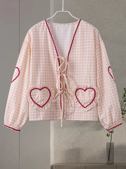 Isabelle – blouse élégante en forme de cœur
