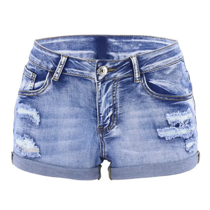 LIANE™ – Casual Mid-Waist Denim Shorts