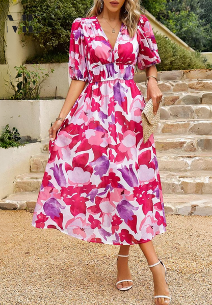 Danielle | Robe Midi Luxe Intemporelle (Presque épuisé)