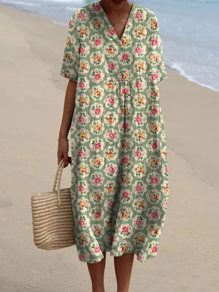 Sophia | Bloom Linen Dress