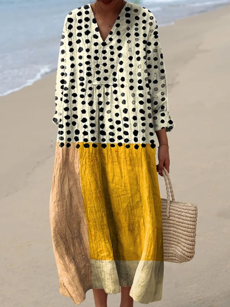 Mia | Feather Linen Dress