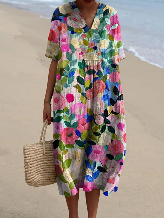 Nathalia | Vivid Linen Dress