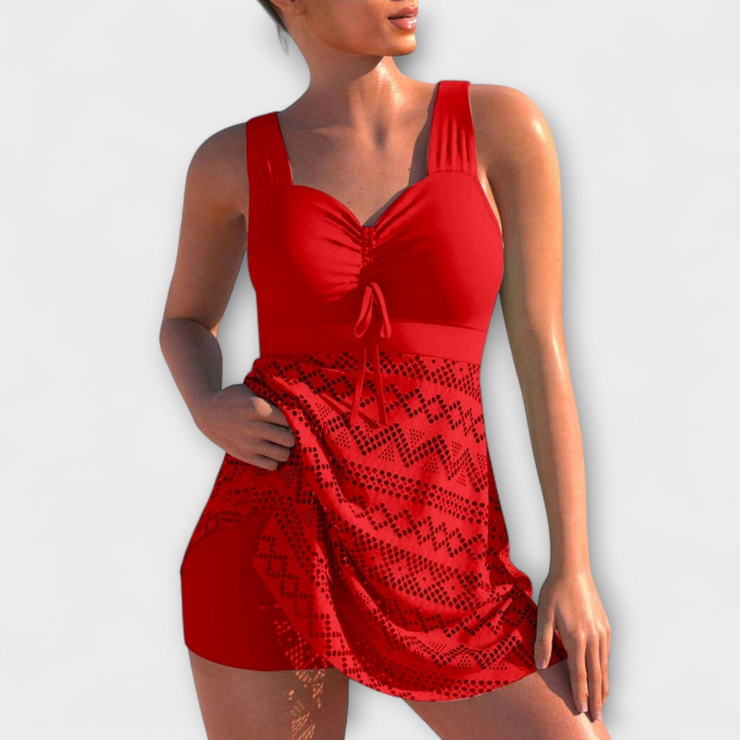 Isabella - Two-Piece Swimsuit Set with Skirt