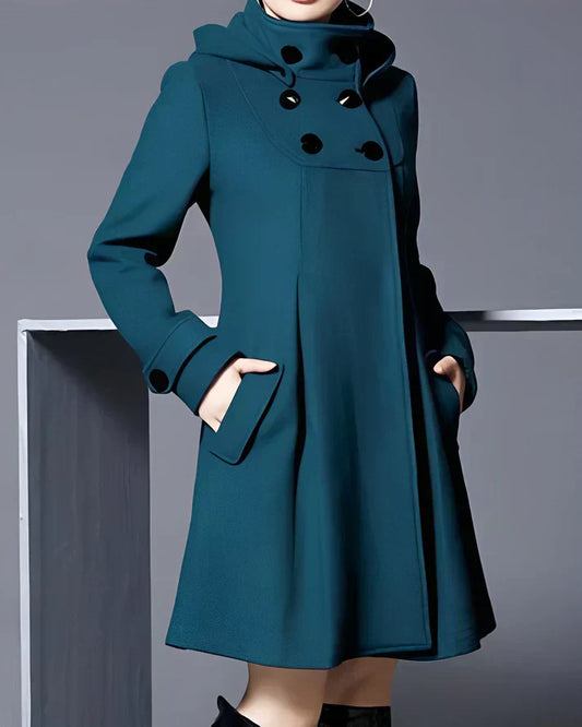 Aria™ | Manteau en laine élégant avec capuche