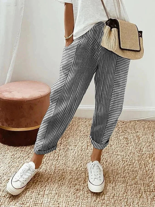 Nyra | Striped Trousers
