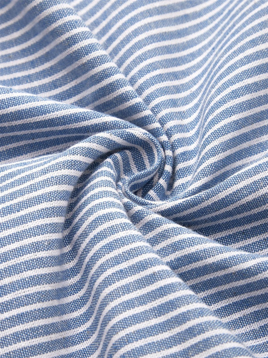 Cassiopée | Robe midi élégante à rayures