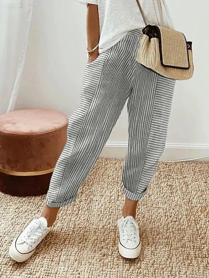 Nyra | Striped Trousers