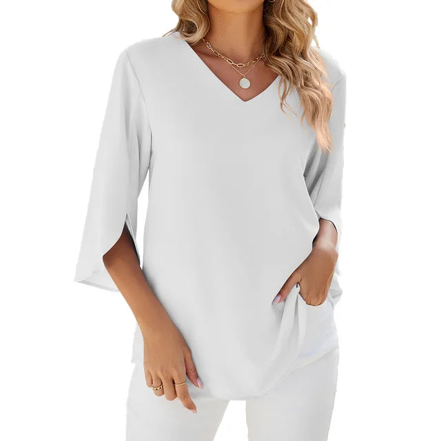 Helene - Blouse à col V