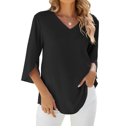 Helene - Blouse à col V