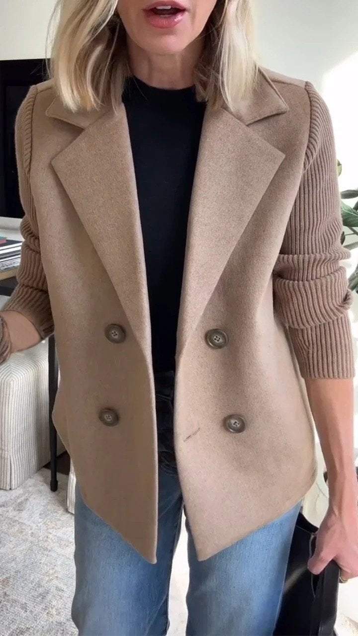 Amelia™ | Blazer chic avec manches en tricot