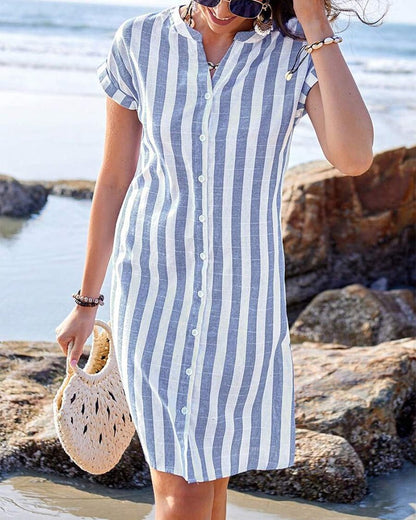 Emma | Striped Shirt Dress