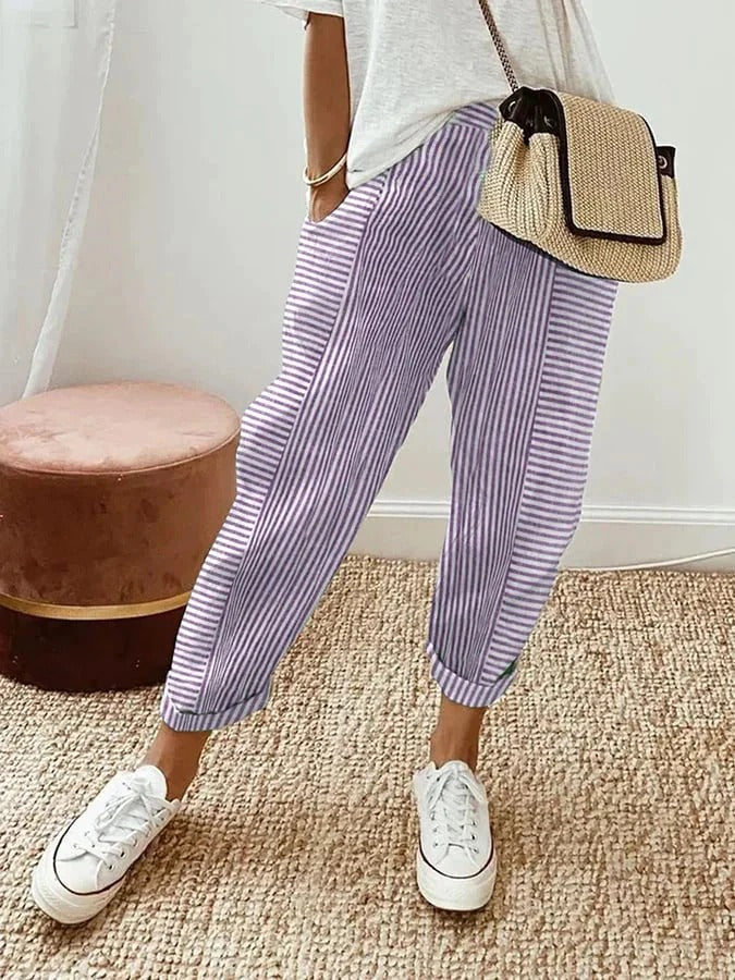 Nyra | Striped Trousers