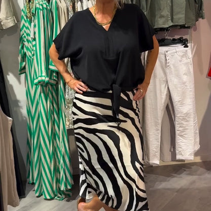 Women's Knot Blouse™ | Midi Skirt Set